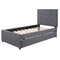 Linen Upholstered Platform Bed With Headboard and Trundle, Twin(Old SKU: SM000504AAE) - Supfirm