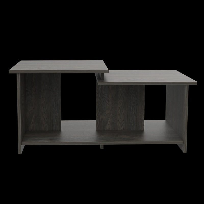 Linlock 1-Shelf Coffee Table Black Wengue - Supfirm