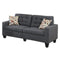 Living Room Furniture 2pc Sofa Set Blue Grey Polyfiber Tufted Sofa Loveseat w Pillows Cushion Couch Solid pine - Supfirm