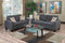 Living Room Furniture 2pc Sofa Set Blue Grey Polyfiber Tufted Sofa Loveseat w Pillows Cushion Couch Solid pine - Supfirm