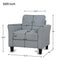 Living Room Furniture Armrest Single Sofa (Gray) - Supfirm