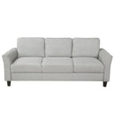 Living Room Furniture Loveseat Sofa and 3-seat sofa (Light Gray) - Supfirm