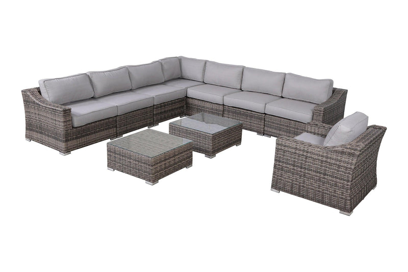 Living Source International Wicker Fully Assembled 7 - Person Seating Group with Cushions - Supfirm