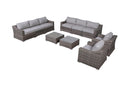 Living Source International Wicker Fully Assembled 8 - Person Seating Group with Cushions - Supfirm