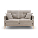 Living Space Sofa 2 Seater ,Loveseat With Waterproof Fabric Cream , USB Charge - Supfirm