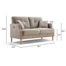 Living Space Sofa 2 Seater ,Loveseat With Waterproof Fabric Cream , USB Charge - Supfirm