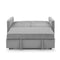 Loveseats Sofa Bed with Pull-out Bed, Adjsutable Back and Two Arm Pocket,Grey - Supfirm