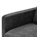 Loveseats Sofa Bed with Pull-out Bed,Adjsutable Back and Two Arm Pocket,Black (54.5"x33"x31.5") - Supfirm