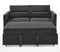 Loveseats Sofa Bed with Pull-out Bed,Adjsutable Back and Two Arm Pocket,Black (54.5"x33"x31.5") - Supfirm