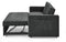 Loveseats Sofa Bed with Pull-out Bed,Adjsutable Back and Two Arm Pocket,Black (54.5"x33"x31.5") - Supfirm