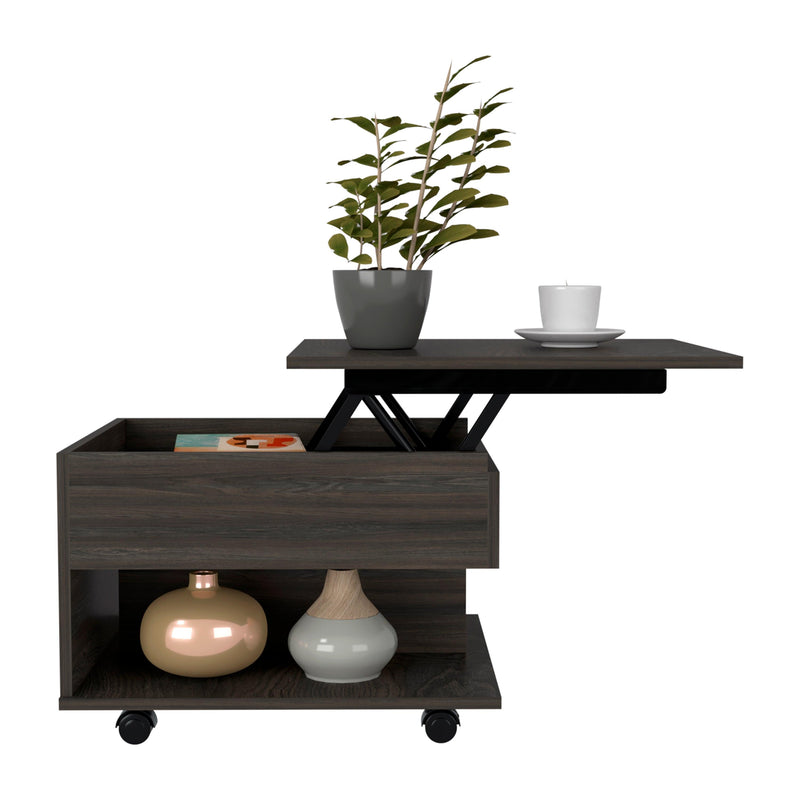 Luanda Lift Top Coffee Table, Casters, One Shelf -Espresso - Supfirm