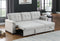 Lucca Light Gray Linen Reversible Sleeper Sectional Sofa with Storage Chaise - Supfirm