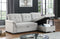 Lucca Light Gray Linen Reversible Sleeper Sectional Sofa with Storage Chaise - Supfirm