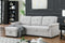 Lucca Light Gray Linen Reversible Sleeper Sectional Sofa with Storage Chaise - Supfirm