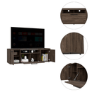 Lyon Tv Stand for TV´s up 55", One Cabinet, Double Door -Dark Walnut - Supfirm