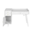 Makeup Vanity with Drawers, Mid-Century Dressing Table White Wood Desk with Rattan Door - Supfirm