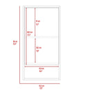 Supfirm Mariana Medicine Cabinet, One External Shelf, Single Door Mirror Two Internal Shelves -Light Gray - Supfirm