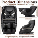 Massage Chairs SL Track Full Body Massage Recliner with Foot Roller,Airbag Massage,Zero Gravity, Bluetooth Speaker Black - Supfirm