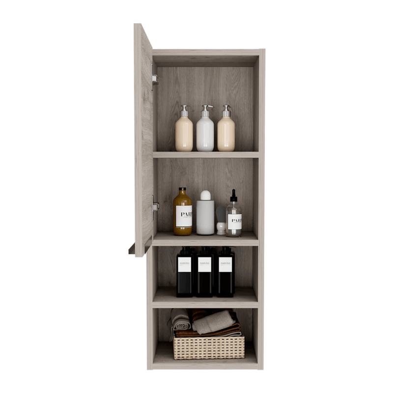 Supfirm Medicine Cabinet Hazelton, Open and Interior Shelves, Light Gray Finish - Supfirm