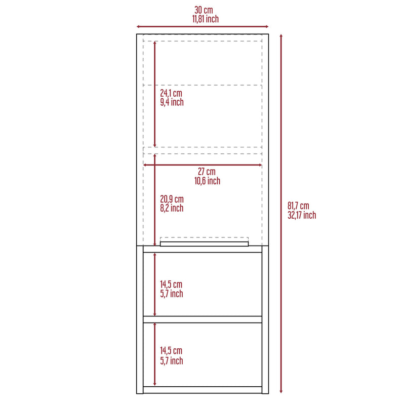 Supfirm Medicine Cabinet Hazelton, Two Interior Shelves, Black Wengue Finish - Supfirm