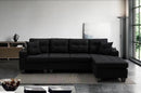 MEGA right sectional sofa with footrest, convertible corner sofa with armrest storage, living room and apartment sectional sofa, right chaise longue and grey - Supfirm