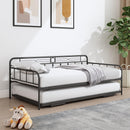 Metal Daybed with Twin size Trundle，Twin Size Sofa Bed Frame - Supfirm