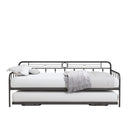 Metal Daybed with Twin size Trundle，Twin Size Sofa Bed Frame - Supfirm