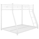 Metal Floor Bunk Bed, Twin over Full,White(OLD SKU:MF193244AAK) - Supfirm