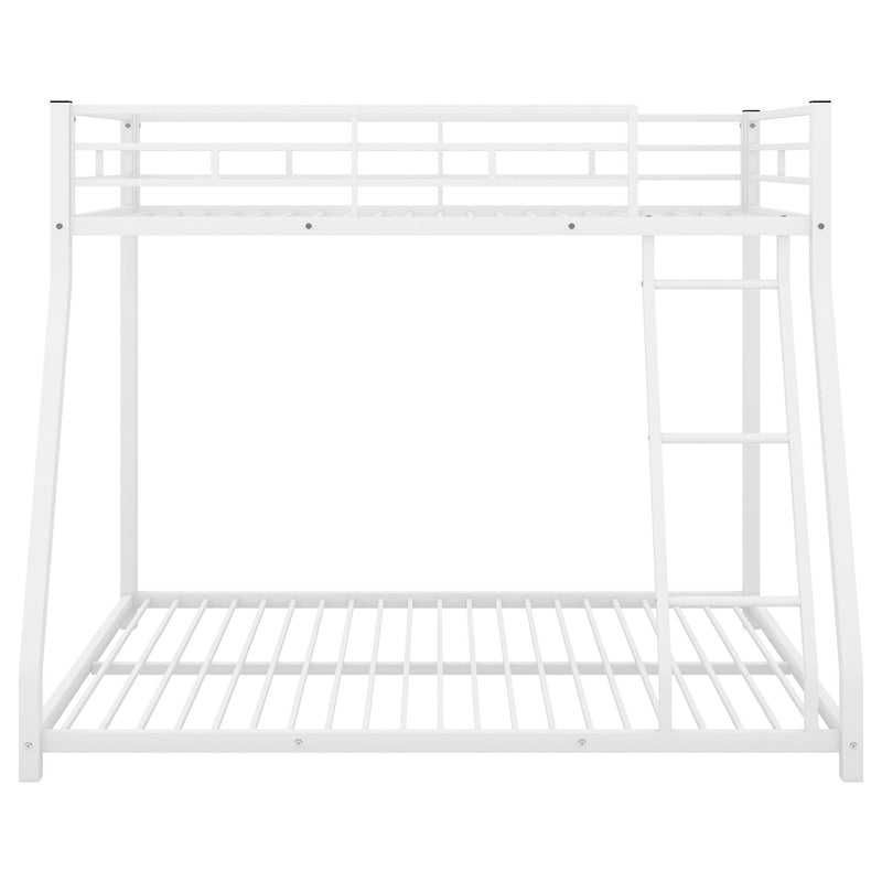 Metal Floor Bunk Bed, Twin over Full,White(OLD SKU:MF193244AAK) - Supfirm