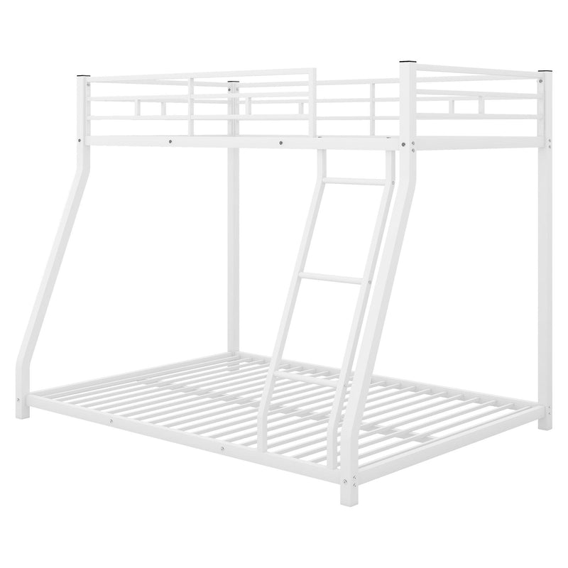 Metal Floor Bunk Bed, Twin over Full,White(OLD SKU:MF193244AAK) - Supfirm