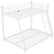 Metal Floor Bunk Bed, Twin over Full,White(OLD SKU:MF193244AAK) - Supfirm