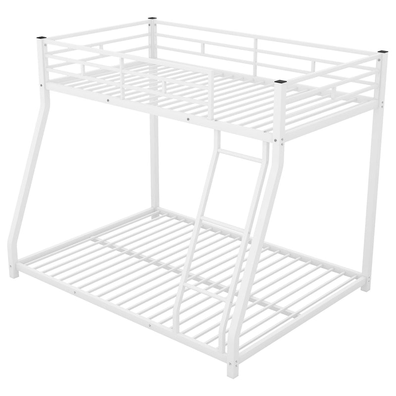 Metal Floor Bunk Bed, Twin over Full,White(OLD SKU:MF193244AAK) - Supfirm