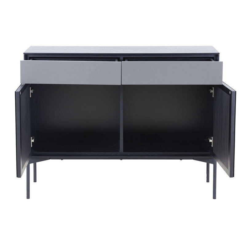 Mid Century Sideboard Cabinet Buffet Table Kitchen Storage Cabinet Coffee Bar Cabinet with 2 Drawers and Doors for Home Kitchen, Dining Room, Livingroom - Supfirm