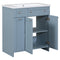 Modern 30-Inch Bathroom Vanity Cabinet with Easy-to-Clean Resin Integrated Sink in Blue - Supfirm