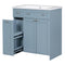 Modern 30-Inch Bathroom Vanity Cabinet with Easy-to-Clean Resin Integrated Sink in Blue - Supfirm