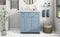 Modern 30-Inch Bathroom Vanity Cabinet with Easy-to-Clean Resin Integrated Sink in Blue - Supfirm