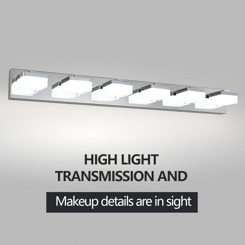 Modern 6-Light Chrome LED Vanity Mirror Light Fixture For Bathrooms And Makeup Tables - Supfirm