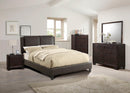 Modern Bedroom Nightstand Brown Color Drawers Bedside Table Rubberwood - Supfirm