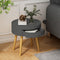 Modern Coffee Table with Drawer, Bedside Table, Sofa Side Table, Oak Table Legs, Suitable for Living Room and Bedroom,Gray - Supfirm