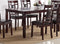 Modern Contemporary 7pc Dining Set Espresso Finish Unique Eyelet Back 6x Side Chairs Cushion Seats Dining Room Furniture - Supfirm