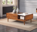 Modern Design 1pc Lift Top Coffee Table with Faux Marble Top Home Furniture - Supfirm