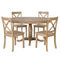 Modern Dining Table Set for 4,Round Table and 4 Kitchen Room Chairs,5 Piece Kitchen Table Set for Dining Room,Dinette,Breakfast Nook,Natural Wood Wash - Supfirm