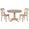 Modern Dining Table Set for 4,Round Table and 4 Kitchen Room Chairs,5 Piece Kitchen Table Set for Dining Room,Dinette,Breakfast Nook,Natural Wood Wash - Supfirm