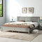 Modern Gray Solid Wood King Platform Bed, Common - Supfirm