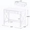 Modern Home Office Desk Study Table Writing Desk with 1 Storage Drawer,Makeup Vanity Dressing Table X Design Accent-Grey - Supfirm