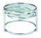 Modern Nesting Coffee Table With Clear Glass and Chrome - Supfirm