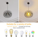 Modern Oblate Black Crystal Chandelier Fixture, Ceiling Pendant light for Living Room, Bedroom, Kitchen, Dining Room, Hallway, Adjustable Color Temperature, Dimmable, 120V, E26, W16.5*L31.5 - Supfirm