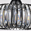 Modern Oblate Black Crystal Chandelier Fixture, Ceiling Pendant light for Living Room, Bedroom, Kitchen, Dining Room, Hallway, Adjustable Color Temperature, Dimmable, 120V, E26, W16.5*L31.5 - Supfirm