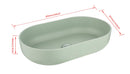 Modern Oval 24"x14" Above Bathroom Vessel Sink, Bathroom Sink for Lavatory Vanity Cabinet - Supfirm