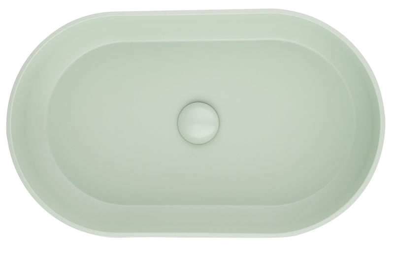 Modern Oval 24"x14" Above Bathroom Vessel Sink, Bathroom Sink for Lavatory Vanity Cabinet - Supfirm